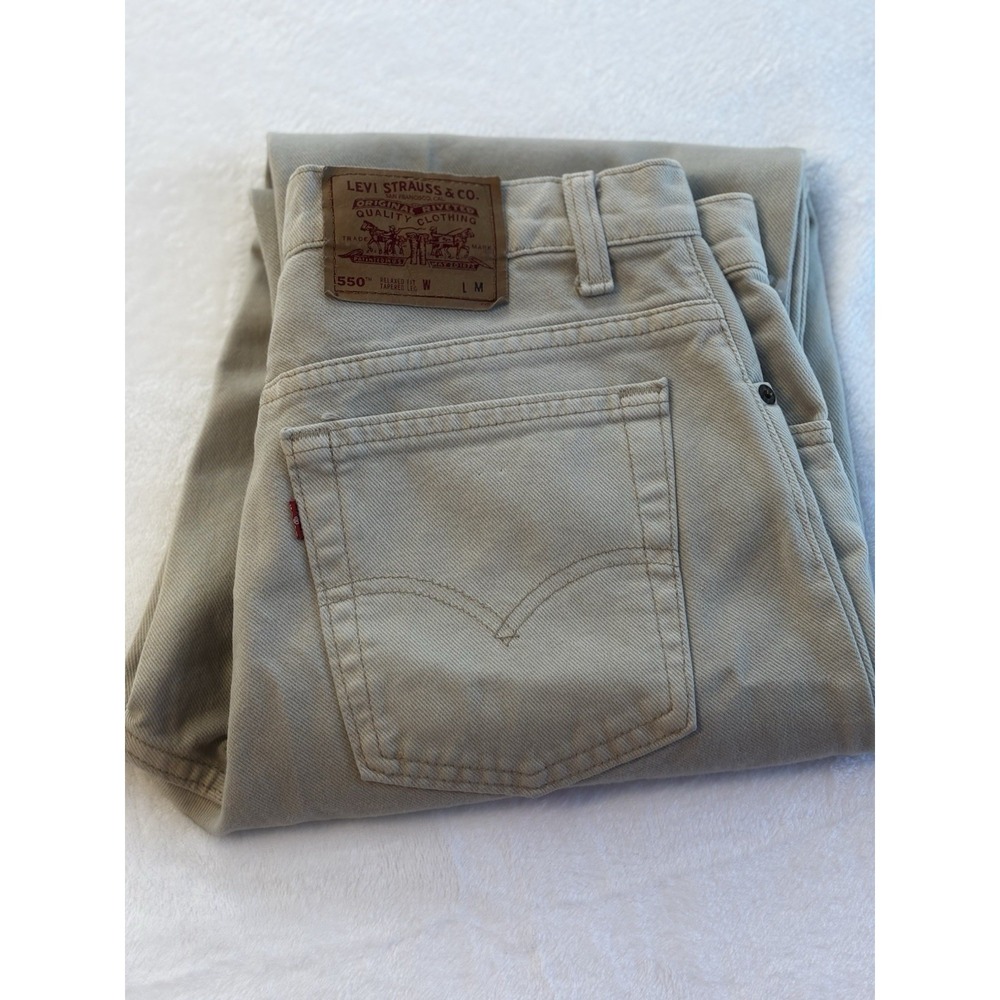 NWT Vintage Levi's 550 Jeans Women's‎ Size 13 Med Khaki Relaxed Fit Tapered Leg